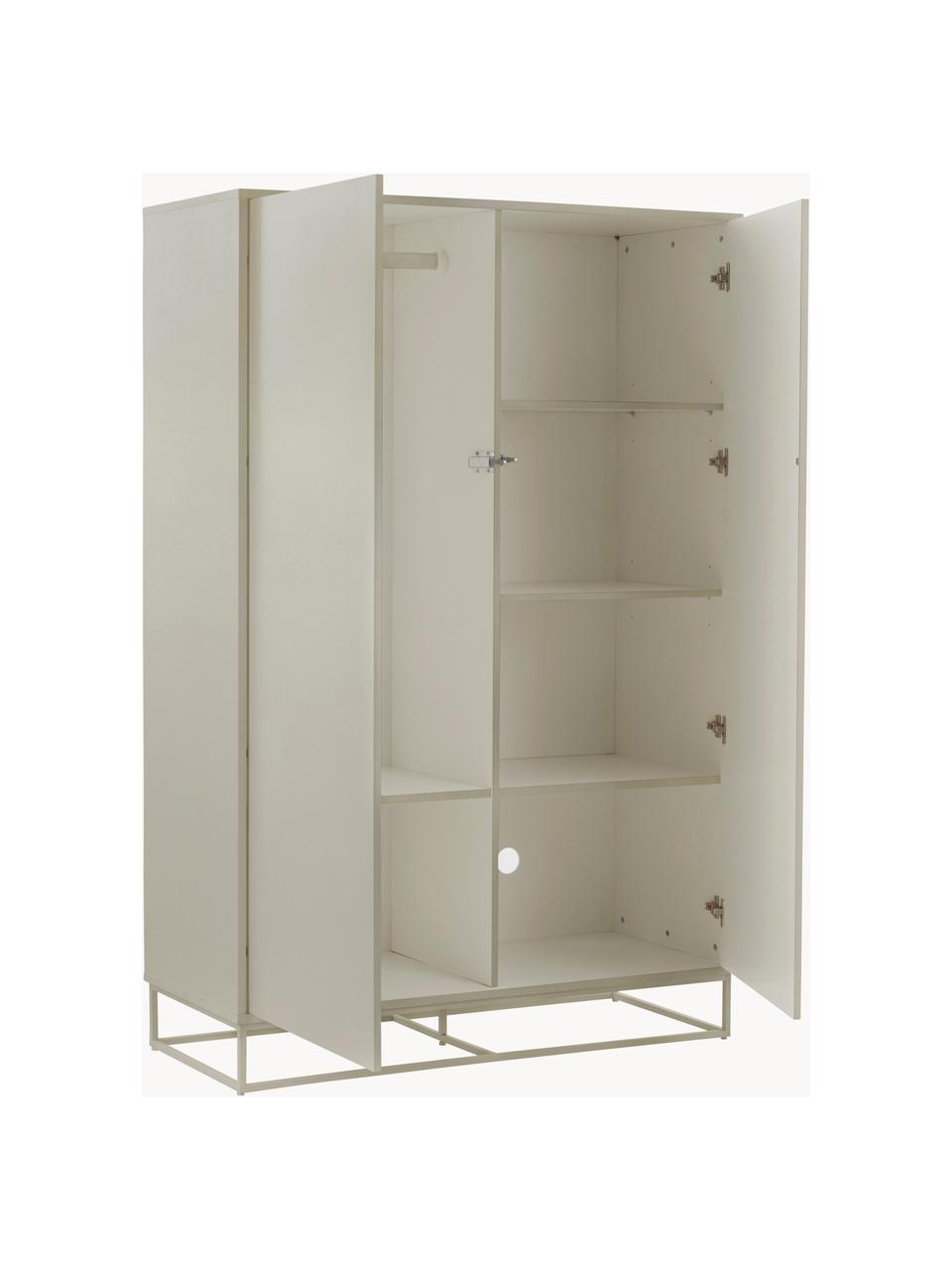 Petite armoire Lyckeby, Bois, beige clair laqué, larg. 120 x haut. 180 cm