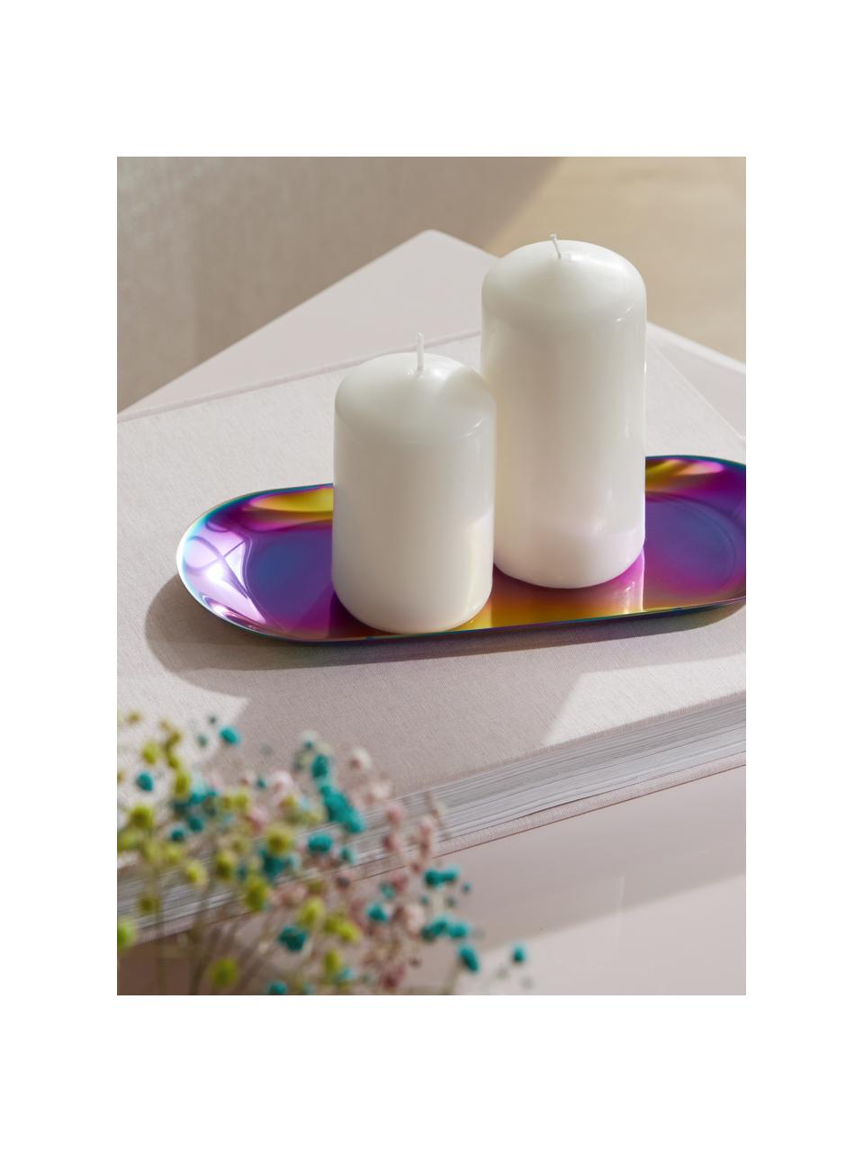Vassoio decorativo iridescente Samu, Acciaio inossidabile, Multicolore iridescente, Larg. 23 x Prof. 10 cm