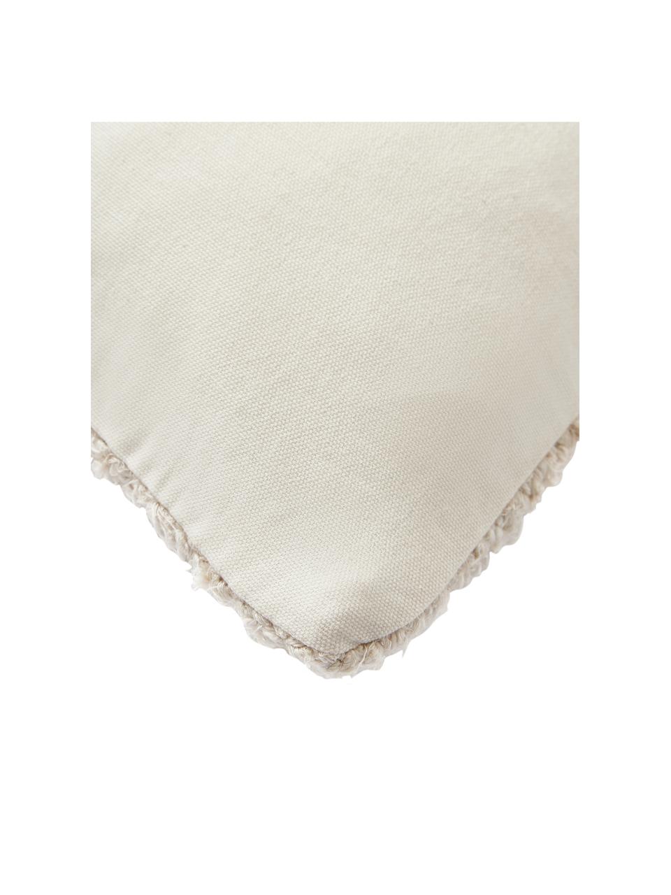 Housse de coussin en soie Rowan, Beige, larg. 45 x long. 45 cm
