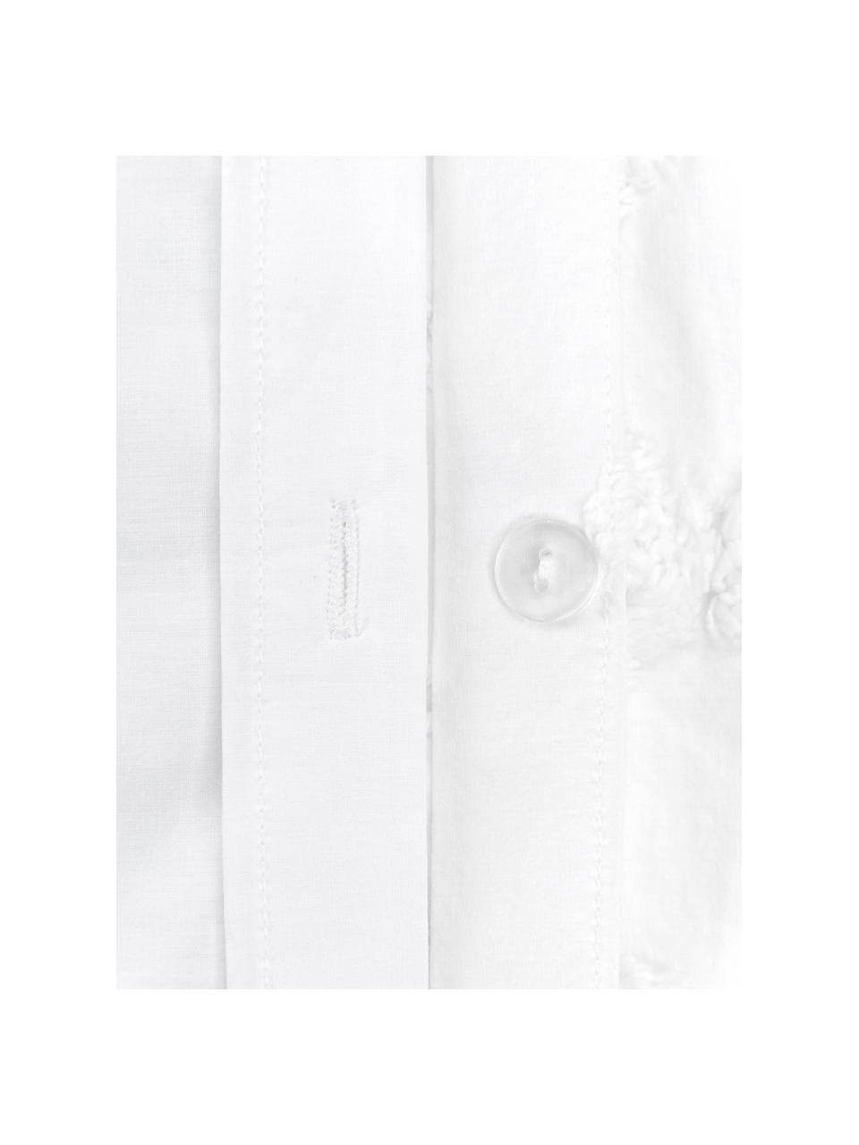 Taies d'oreiller en percale de coton Faith, 2 pièces, Blanc, larg. 65 x long. 65 cm