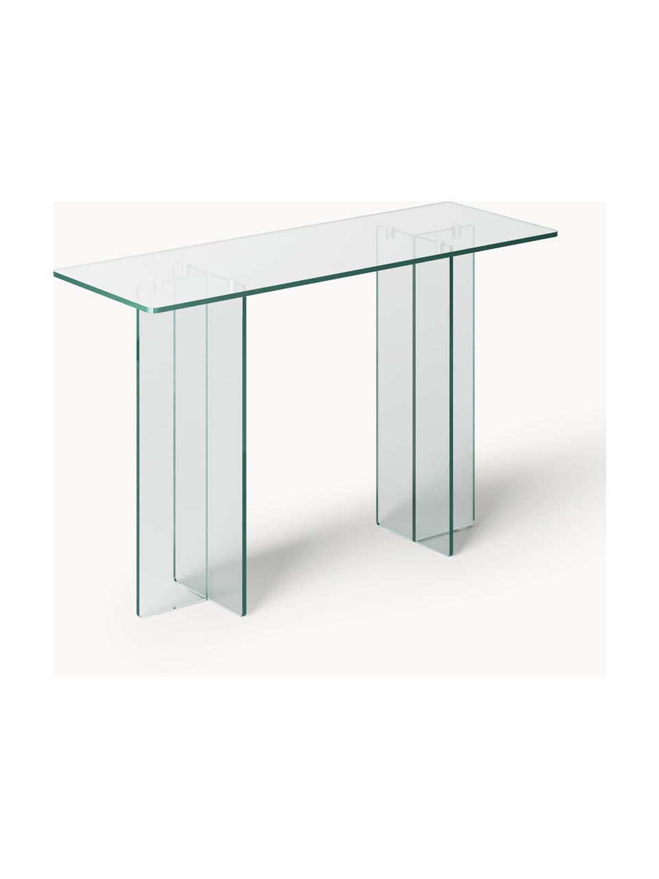 Skleněný konzolový stolek Anouk, Sklo, Transparentní, Š 120 cm, V 75 cm