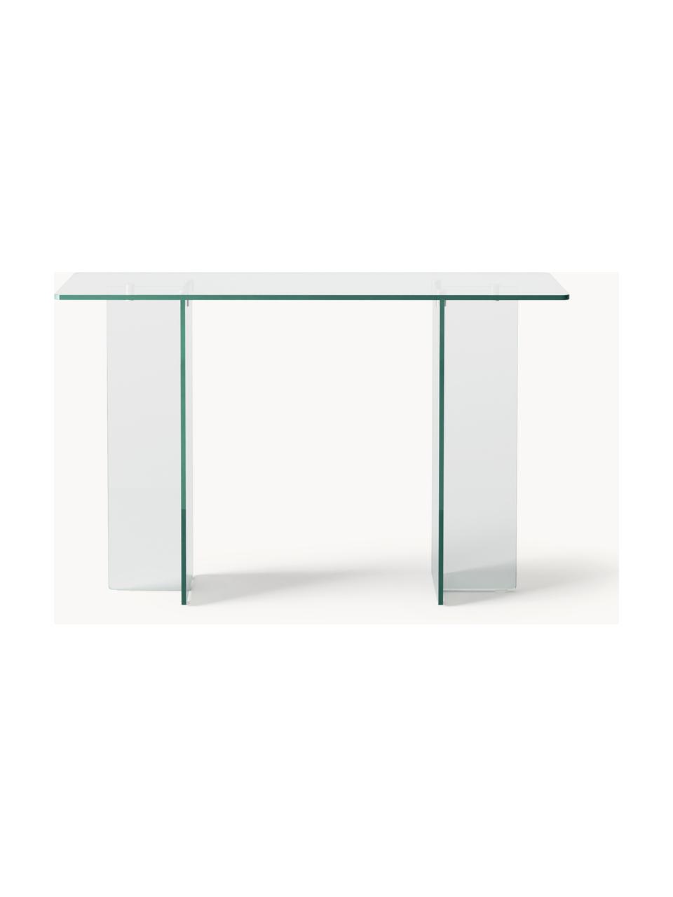 Konsola ze szkła Anouk, Szkło, Transparentny, S 120 x W 75 cm