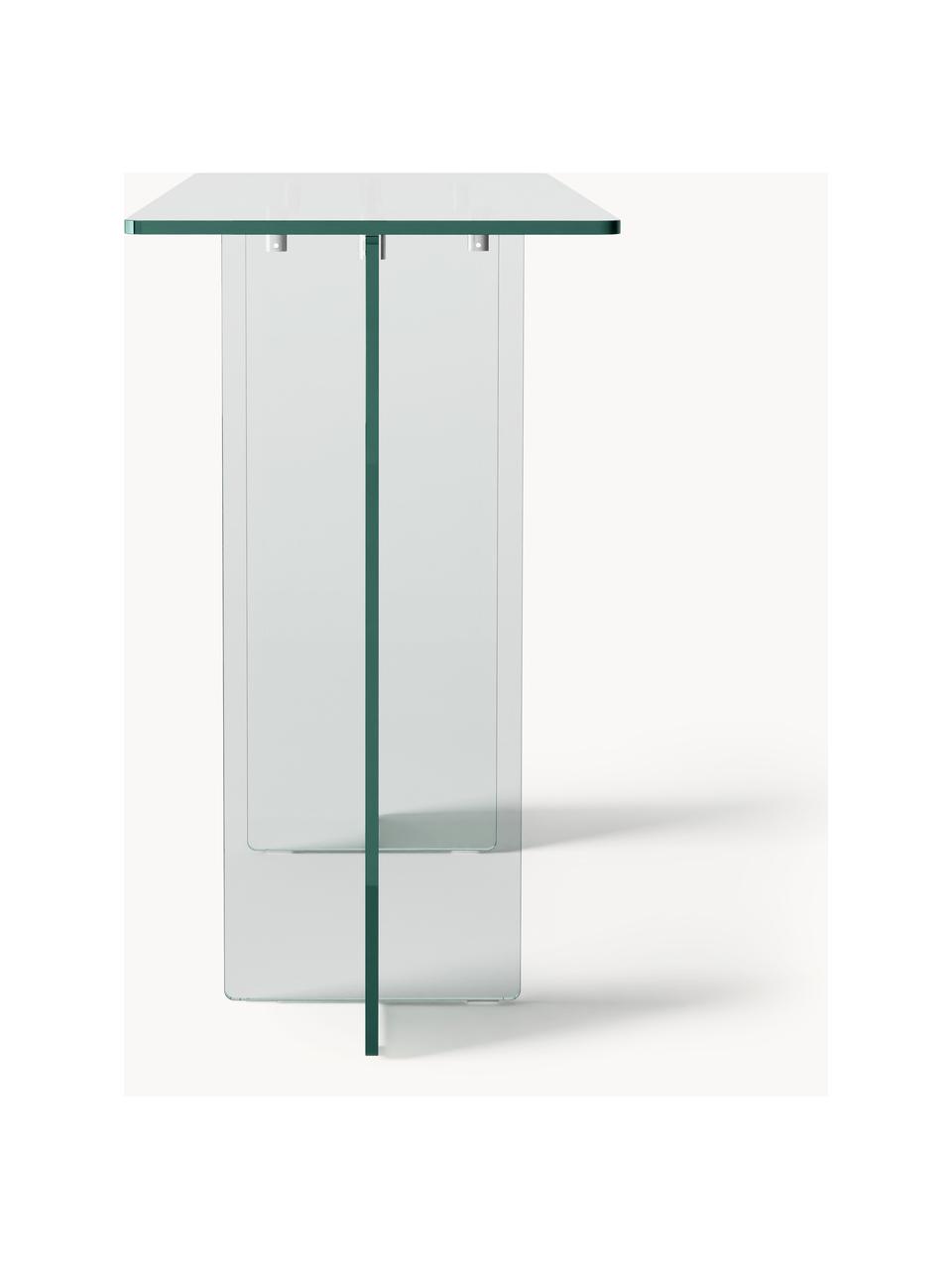 Sklenený konzolový stolík Anouk, Sklo, Priehľadná, Š 120 x V 75 cm