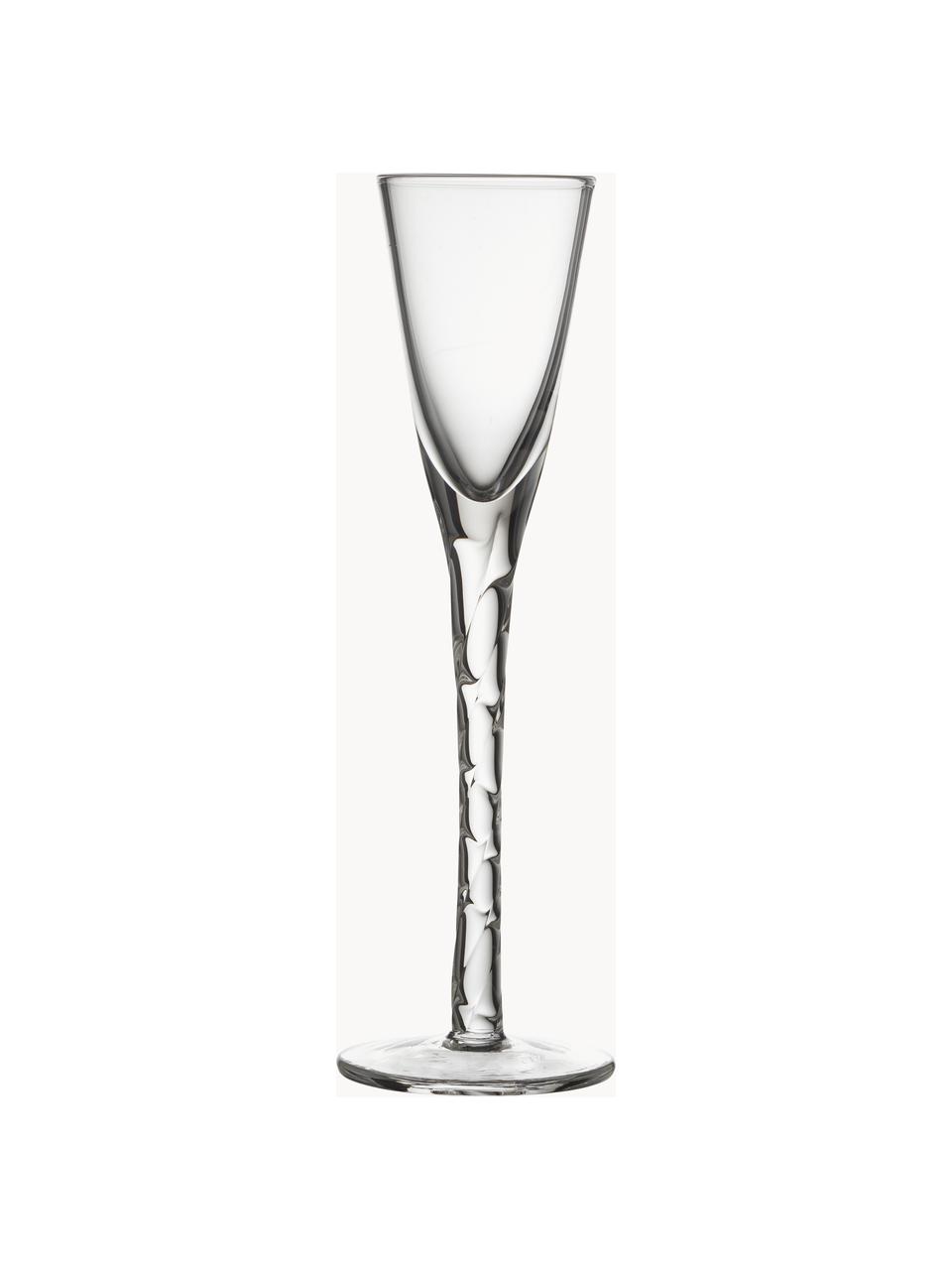 Vasos chupito soplados artesanalmente Paris, 6 uds., Vidrio, Transparente, Ø 5 x Al 16 cm, 25 ml