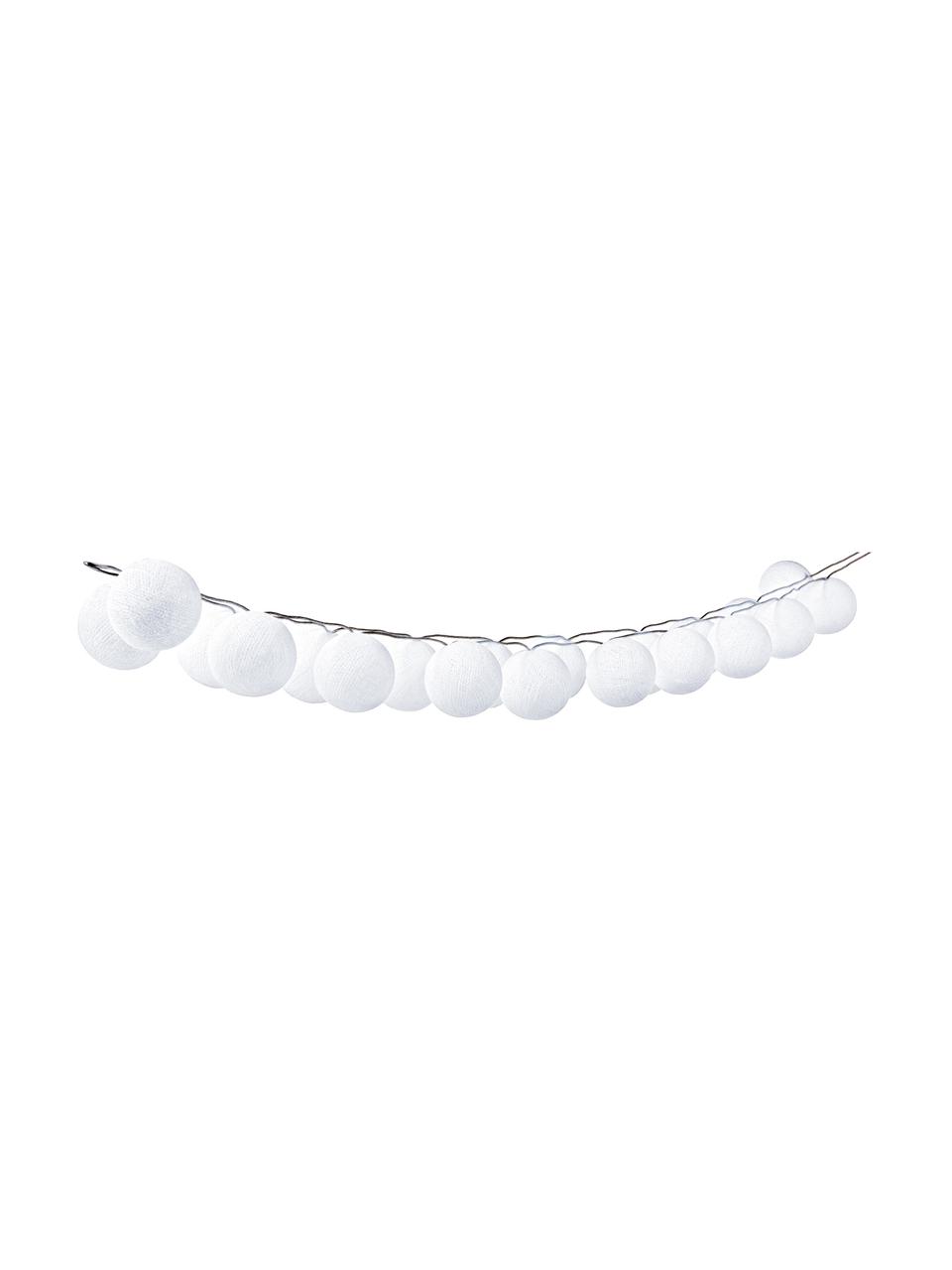 Guirnalda de luces LED Bellin, 320 cm, Linternas: algodón, Cable: plástico, Blanco, L 320 cm
