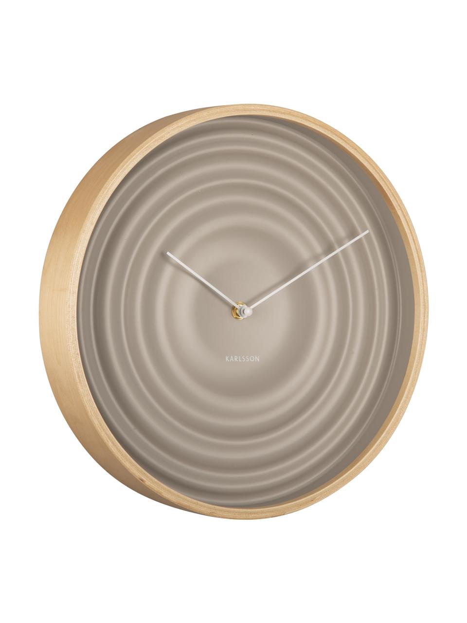 Horloge murale Scandi Ribble, Beige, gris, mat, Ø 31 cm