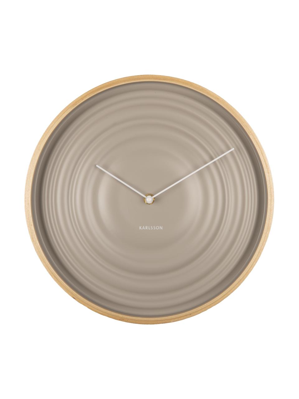 Reloj de pared Scandi Ribble, Beige, gris mate, Ø 31 cm