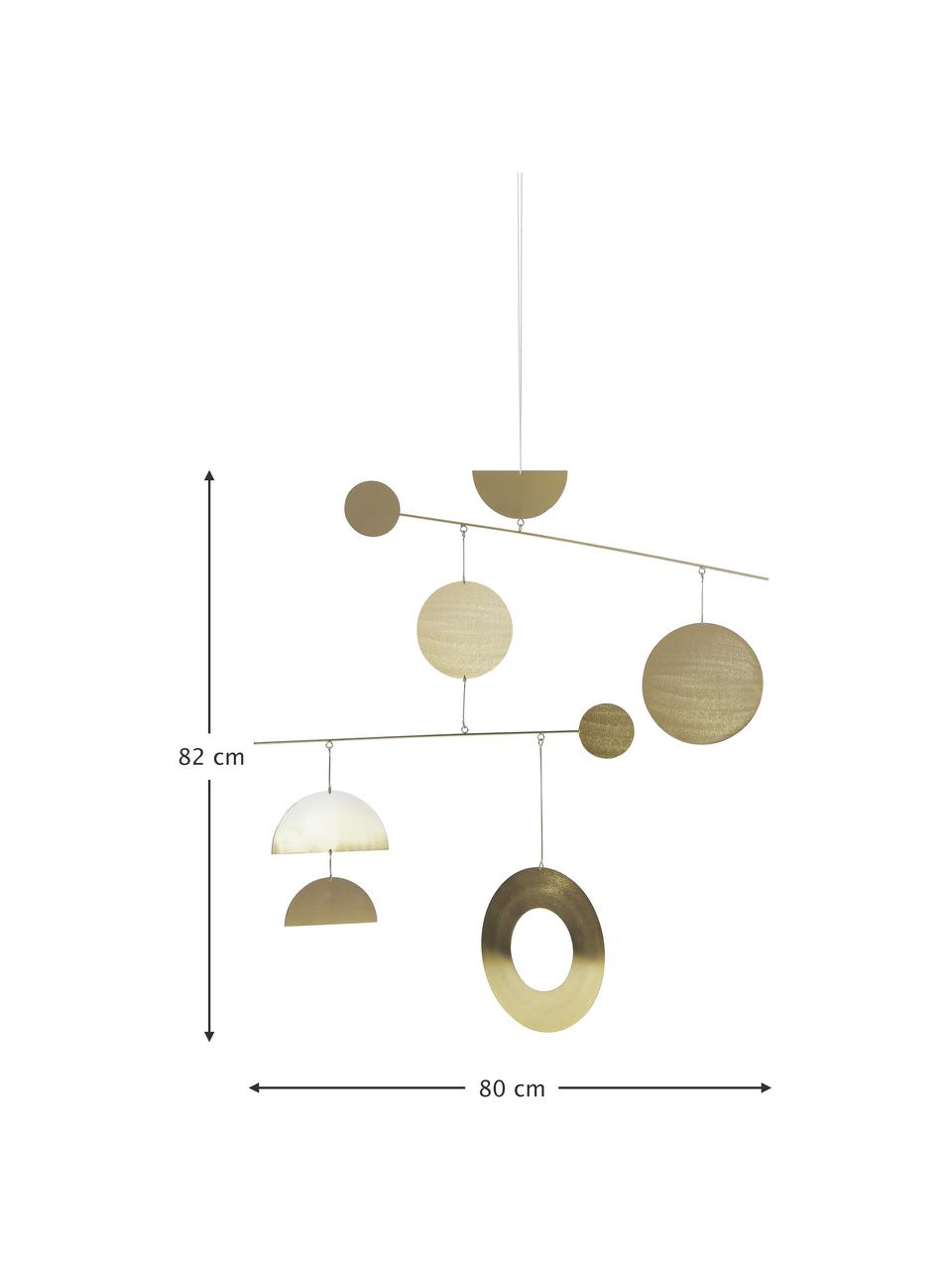Mobile Novalie, Métal, Couleur dorée, larg. 80 x haut. 82 cm