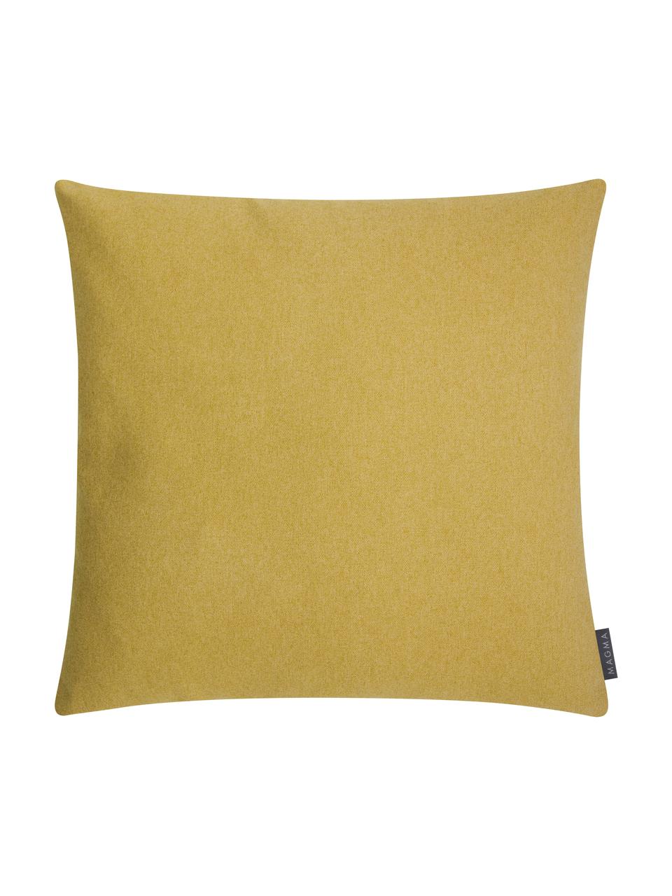 Housse de coussin jaune Annie, Jaune moutarde, multicolore