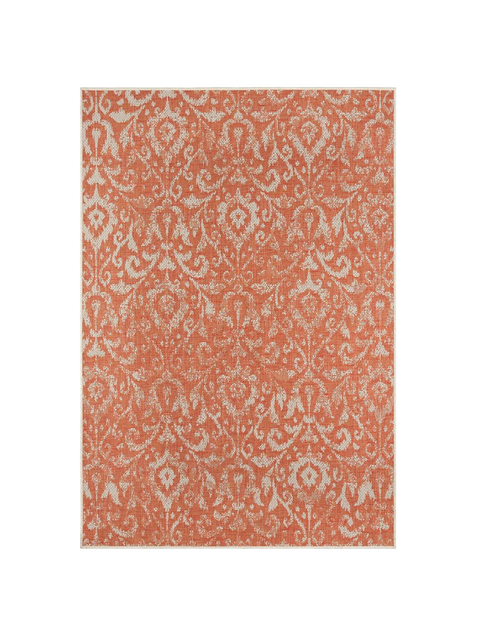 Tapis intérieur-extérieur vintage Hatta, Orange, beige