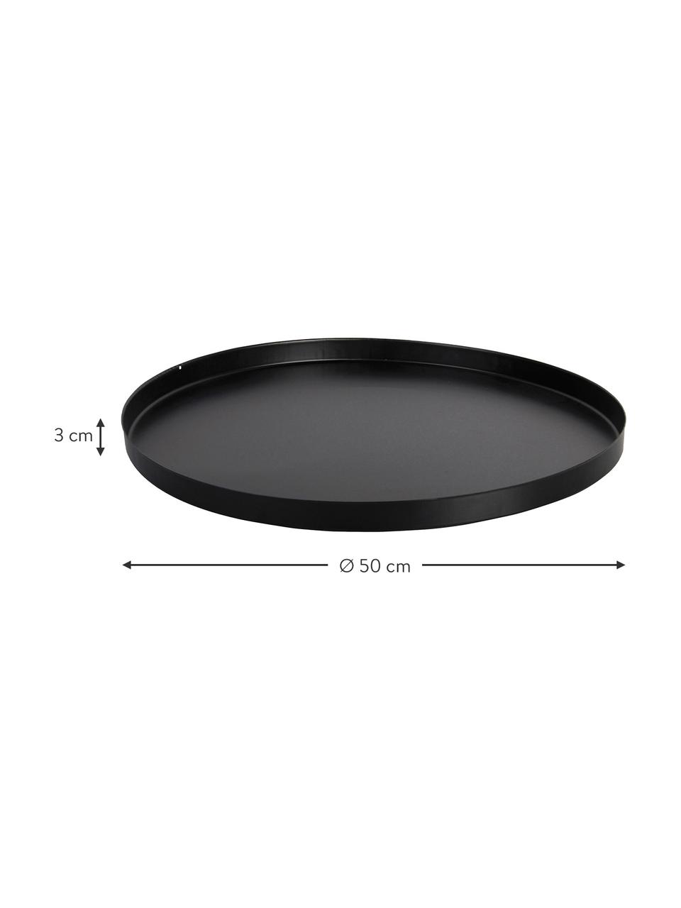 Placa para braseros Quare, Metal recubierto, Negro, Ø 50 x Al 3 cm