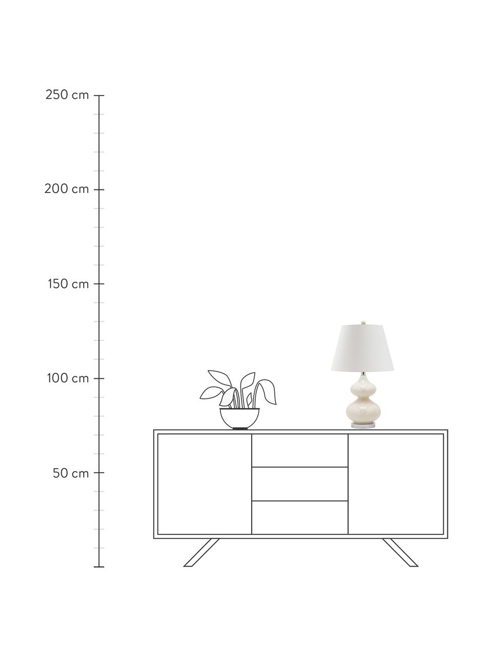 Lámparas de mesa grandes Felicitas, 2 uds., Pantalla: algodón, Blanco, Ø 35 x Al 58 cm
