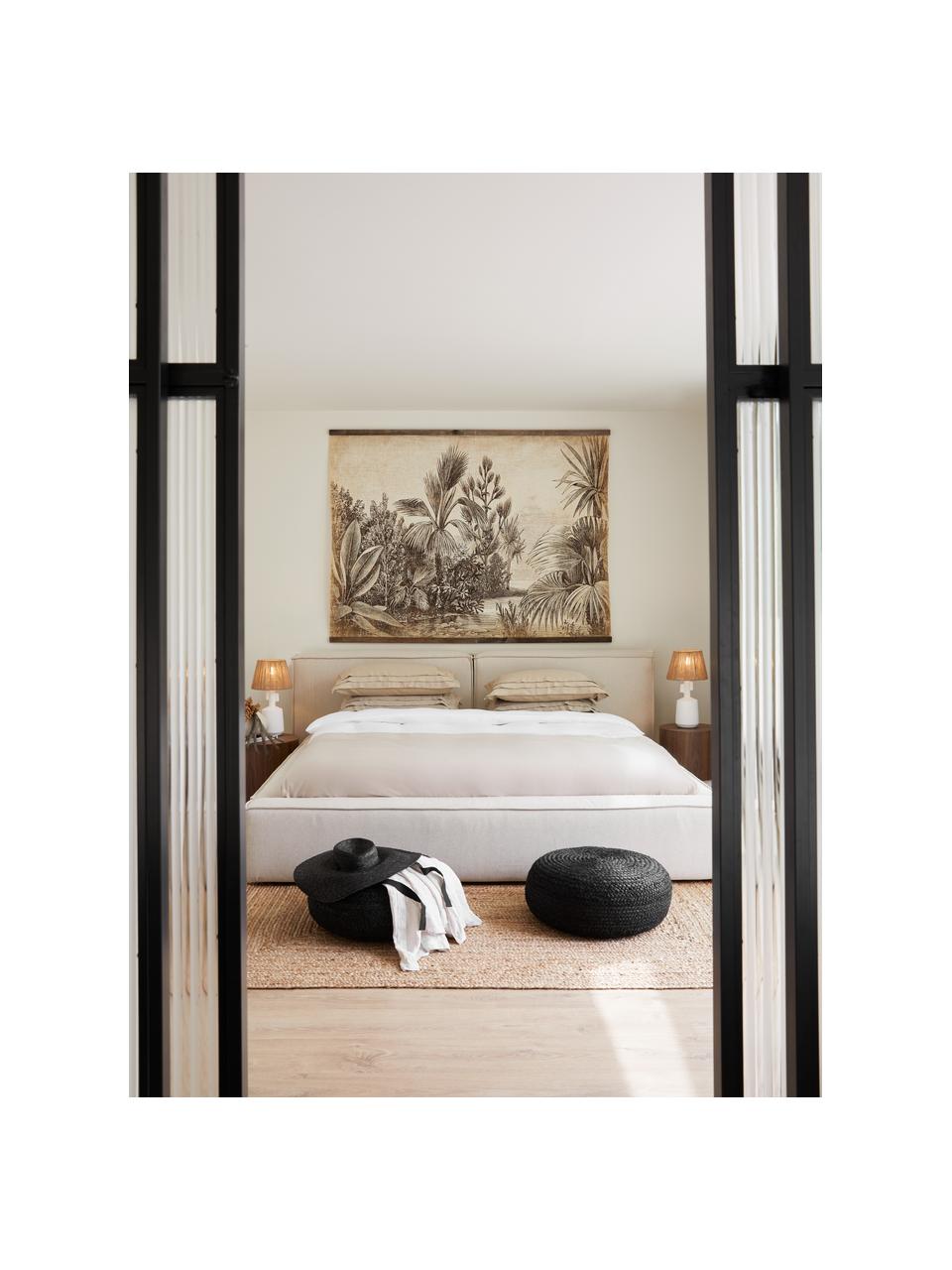 Čalouněná postel s úložným prostorem Lennon, Béžová, Š 140 cm, D 200 cm