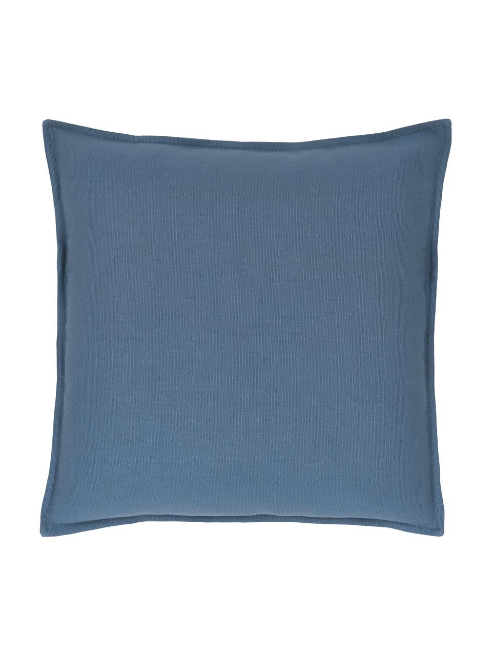 Baumwoll-Kissenhülle Mads in Blau, 100% Baumwolle, Blau, B 50 x L 50 cm