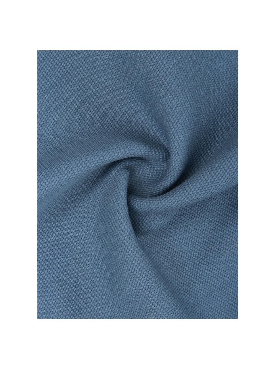 Baumwoll-Kissenhülle Mads in Blau, 100% Baumwolle, Blau, B 50 x L 50 cm