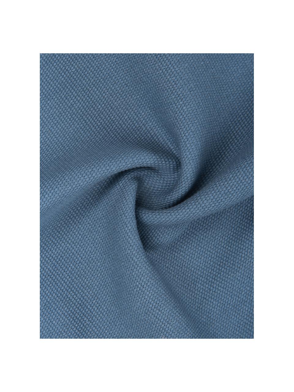 Funda de cojín de algodón Mads, 100% algodón, Azul, An 50 x L 50 cm