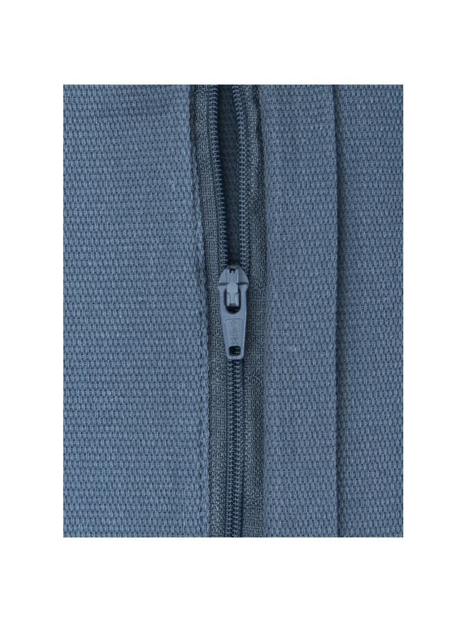 Funda de cojín de algodón Mads, 100% algodón, Azul, An 50 x L 50 cm