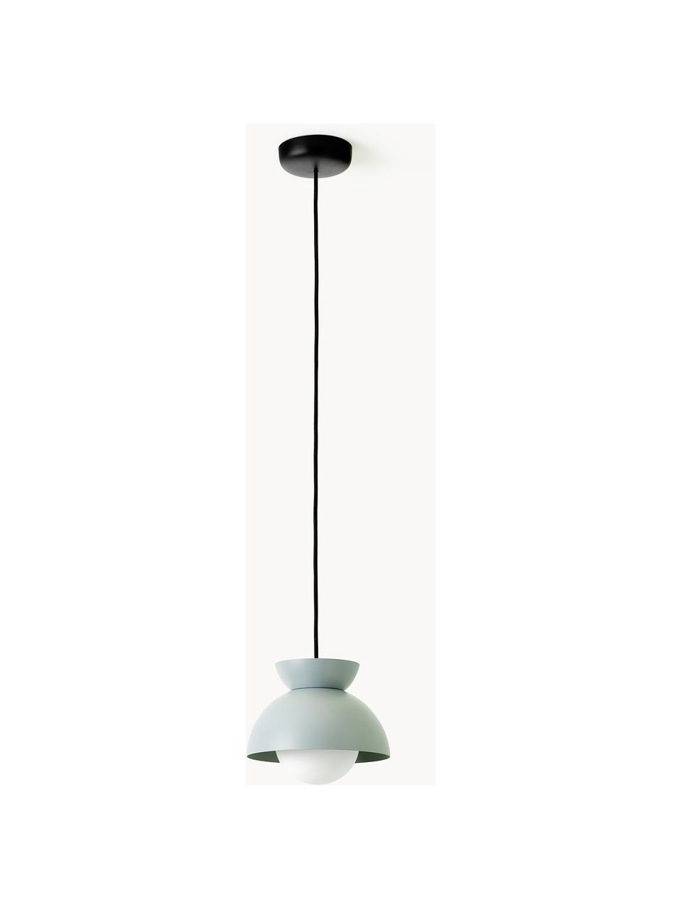 Lámpara de techo pequeña de diseño Butterfly, Cable: cubierto en tela, Gris, Ø 21 x Al 19 cm