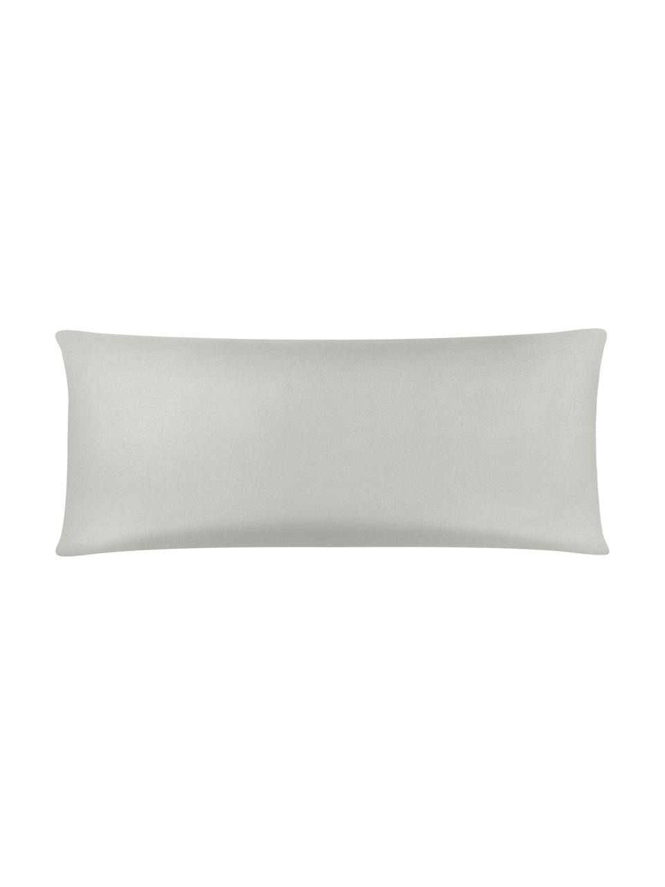 Funda de almohada de satén Comfort, 45 x 110 cm, Gris claro, An 45 x L 110 cm