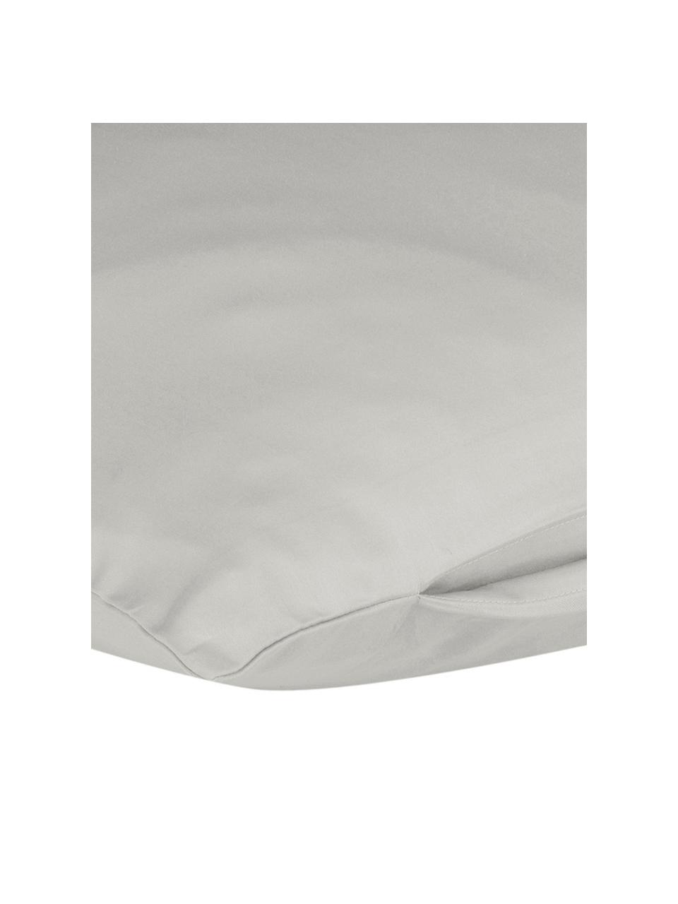 Funda de almohada de satén Comfort, 45 x 110 cm, Gris claro, An 45 x L 110 cm