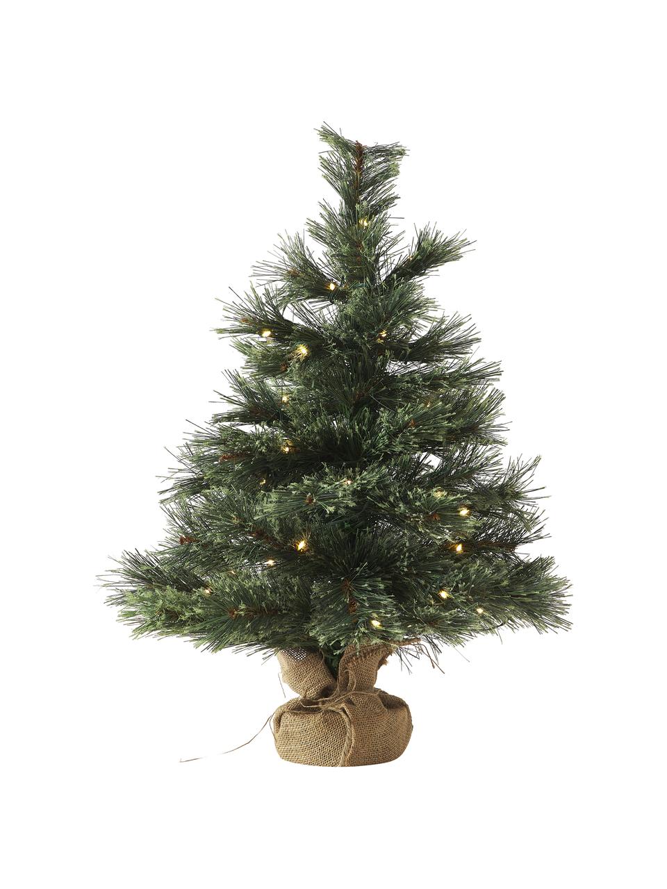 Künstlicher LED-Weihnachtsbaum Cashmere H 60 cm, Grün, Ø 40 x H 60 cm