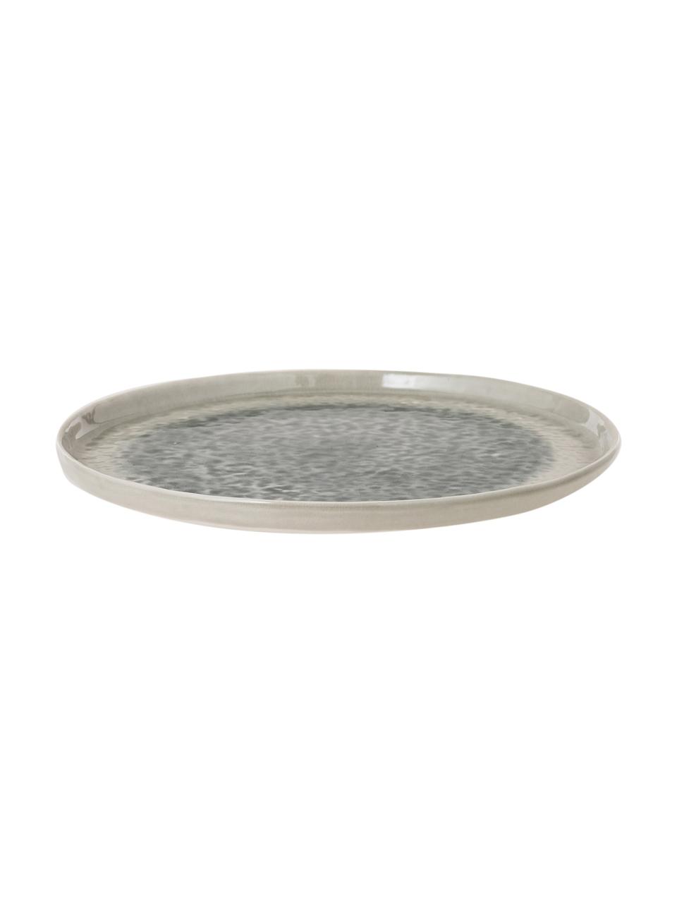 Ontbijtborden Porcelino Sea, 6 stuks, Porselein, Beige, grijsgroen, Ø 21 cm
