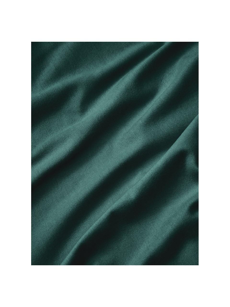 Poszwa na kołdrę z flaneli Biba, Ciemny zielony, S 135 x D 200 cm