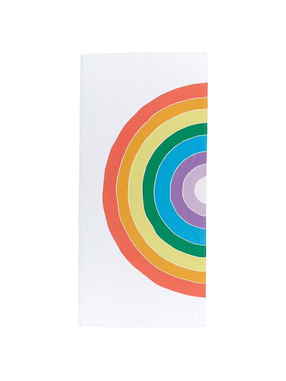 Leichtes Strandtuch Rainbow mit Regenbogen Motiv, 55% Polyester, 45% Baumwolle Sehr leichte Qualität, 340 g/m², Mehrfarbig, 70 x 150 cm