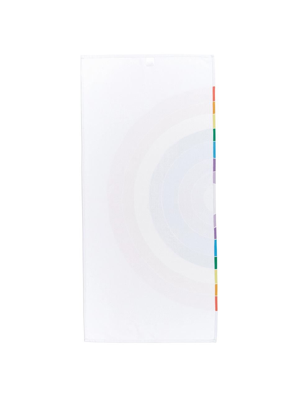 Telo mare leggero con motivo arcobaleno Rainbow, 55% poliestere, 45% cotone, qualità molto leggera 340 g/m², Multicolore, Larg. 70 x Lung. 150 cm