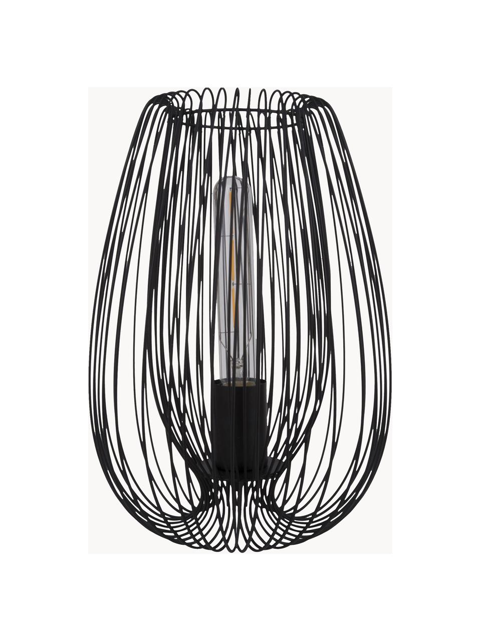 Lampa stołowa z metalu Lucid, Czarny, Ø 22 x W 33 cm