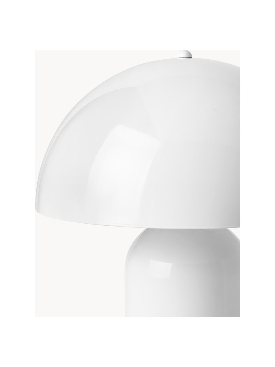 Große Retro-Tischlampe Walter, Weiß, glänzend, Ø 38 x H 55 cm