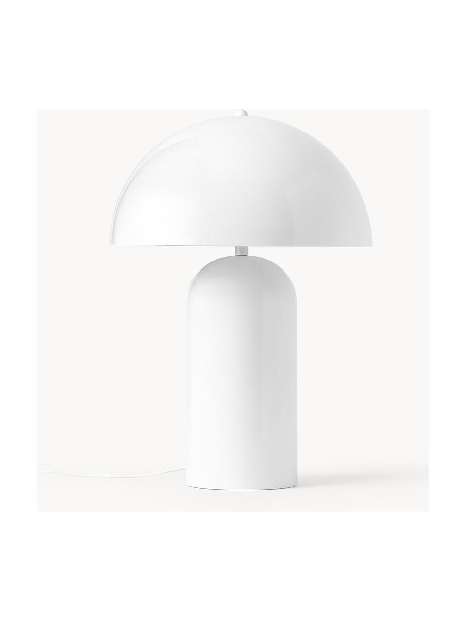 Petite lampe à poser rétro Walter, Blanc, haute brillance, Ø 38 x haut. 55 cm