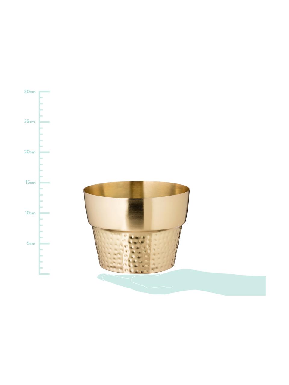 Porta vaso in acciaio inossidabile Tibor, Accaio inossidabile, verniciato, Dorato, Ø 17 x Alt. 13 cm