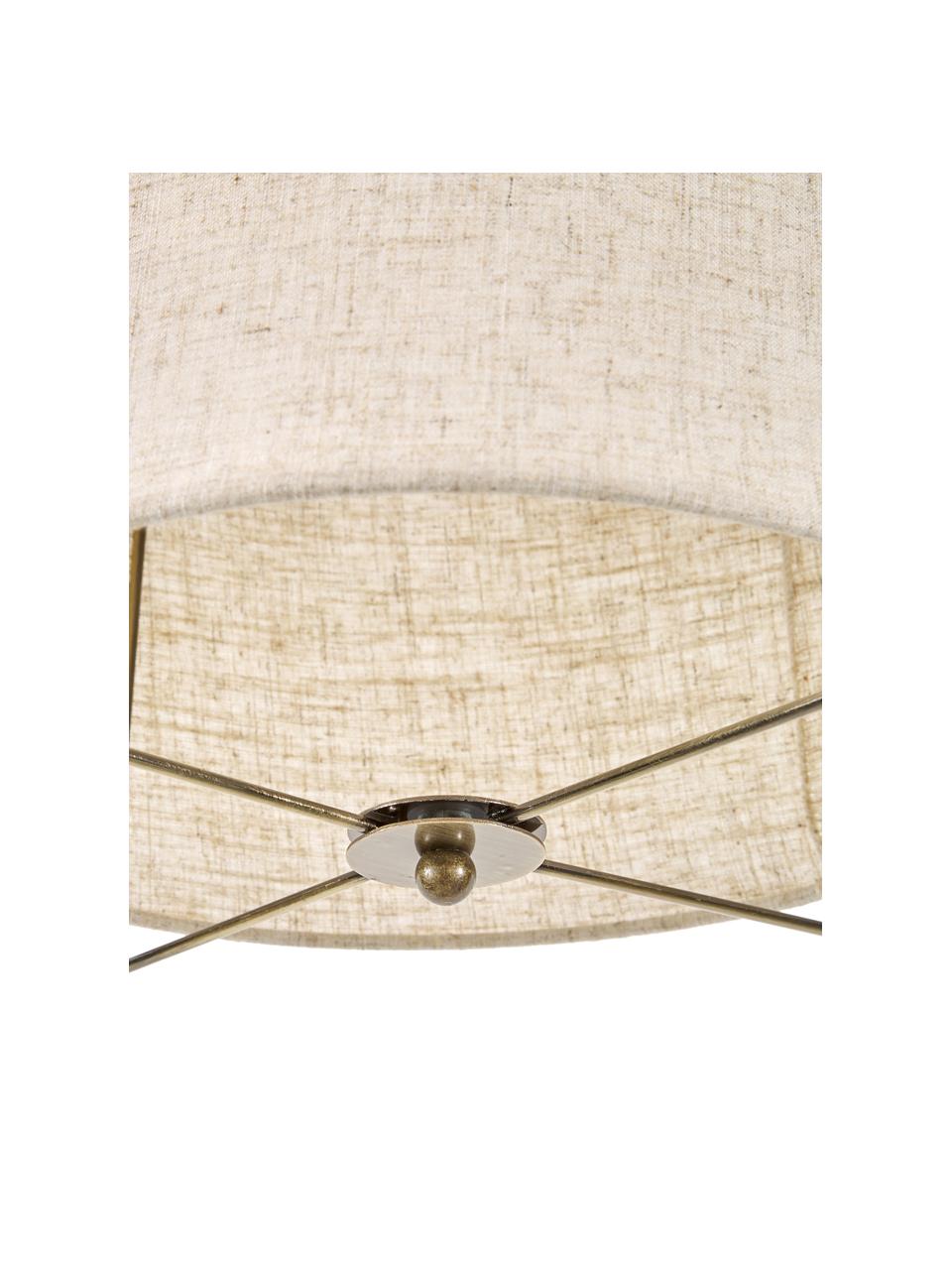 Hanglamp Clouds van linnen, Lampenkap: linnen, Lichtbeige, Ø 40 x H 40 cm