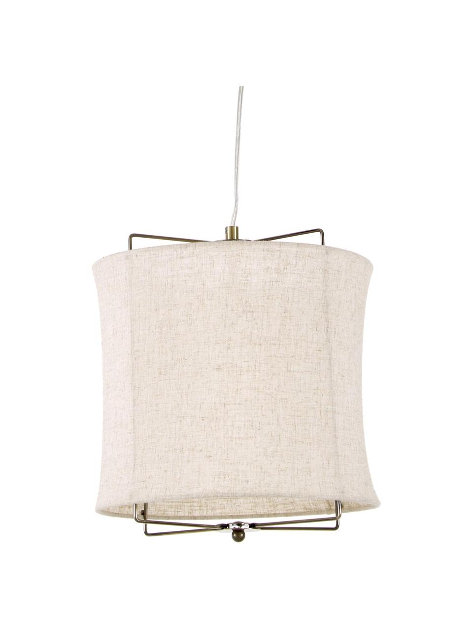 Lampa wisząca z lnu Clouds, Beżowy, Ø 40 x W 40 cm