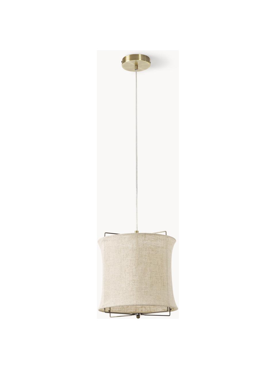 Suspension en lin Clouds, Beige clair, Ø 40 x haut. 40 cm