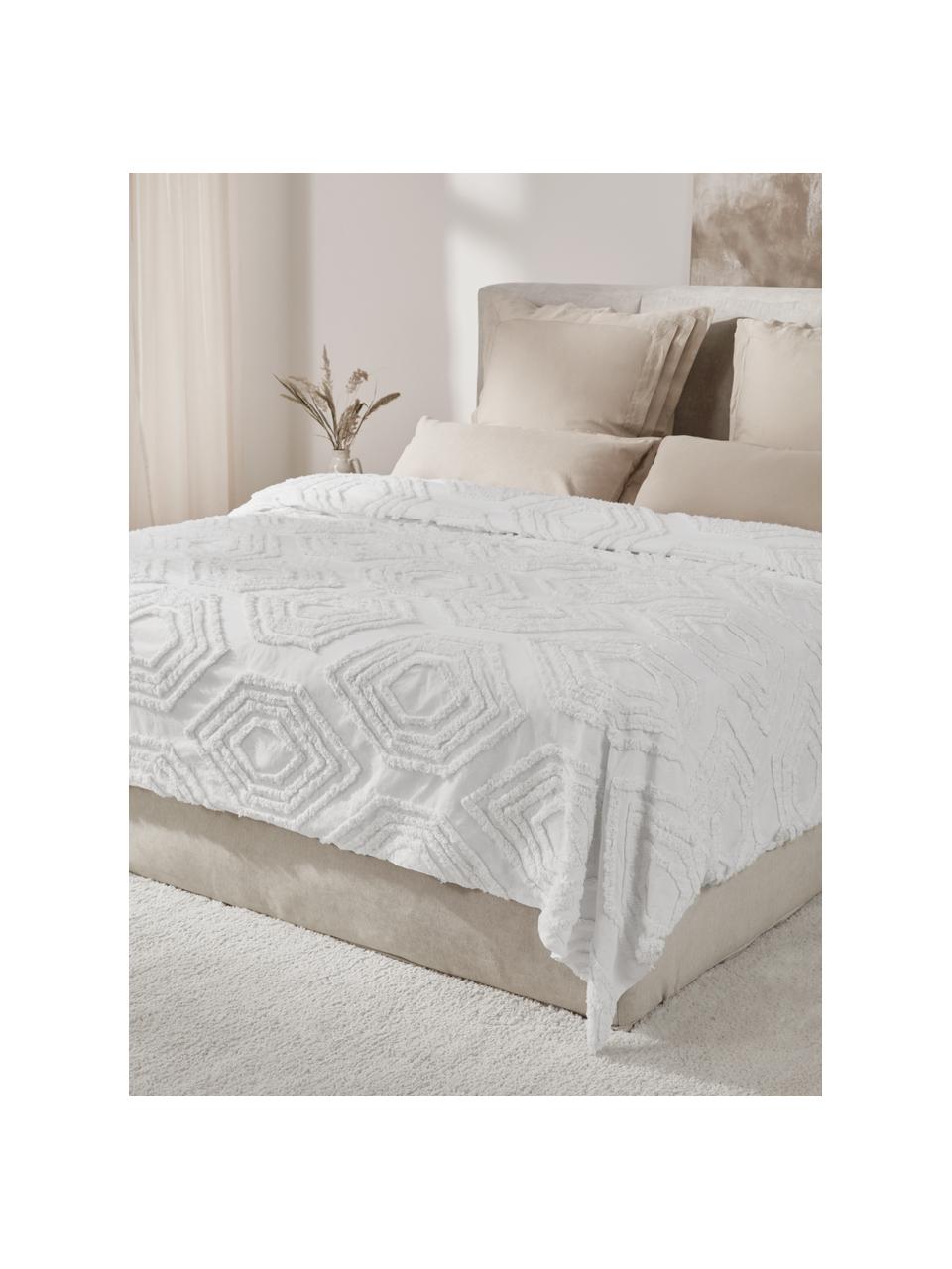 Colcha texturizada Faith, 100% algodón, Blanco, An 225 x L 260 cm (para camas de 200 x 200 cm)