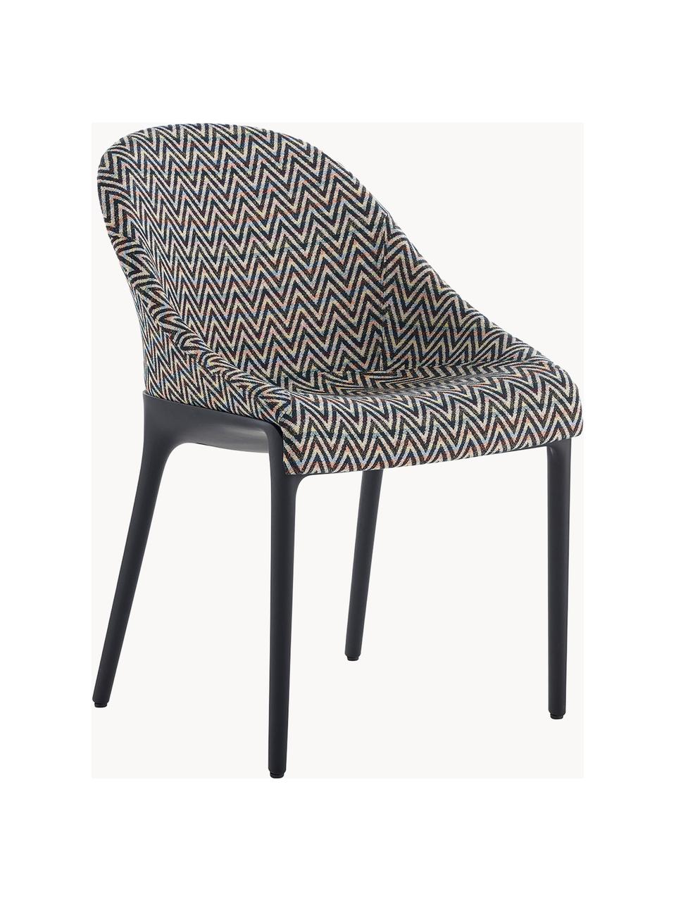 Plastová stolička Elegance Missoni, Viacfarebná, čierna, Š 53 x V 55 cm