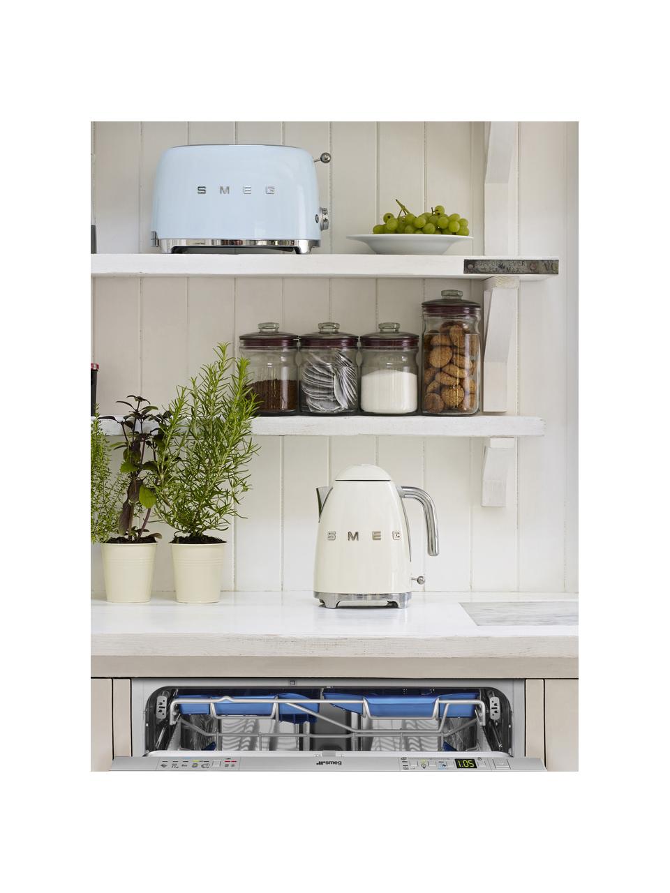 Hervidor 50's Style, 1,7 L, Acero inoxidable pintado, Blanco crema brillante, An 22 x Al 25 cm
