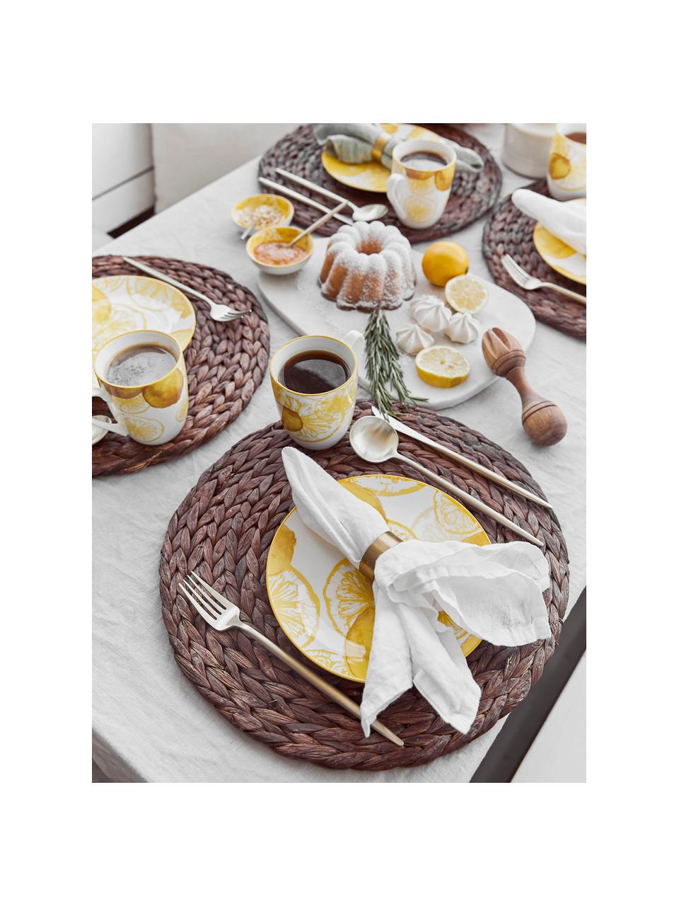 Serviettes de table pur lin Ruta, 6 pièces, Blanc neige, larg. 43 x long. 43 cm