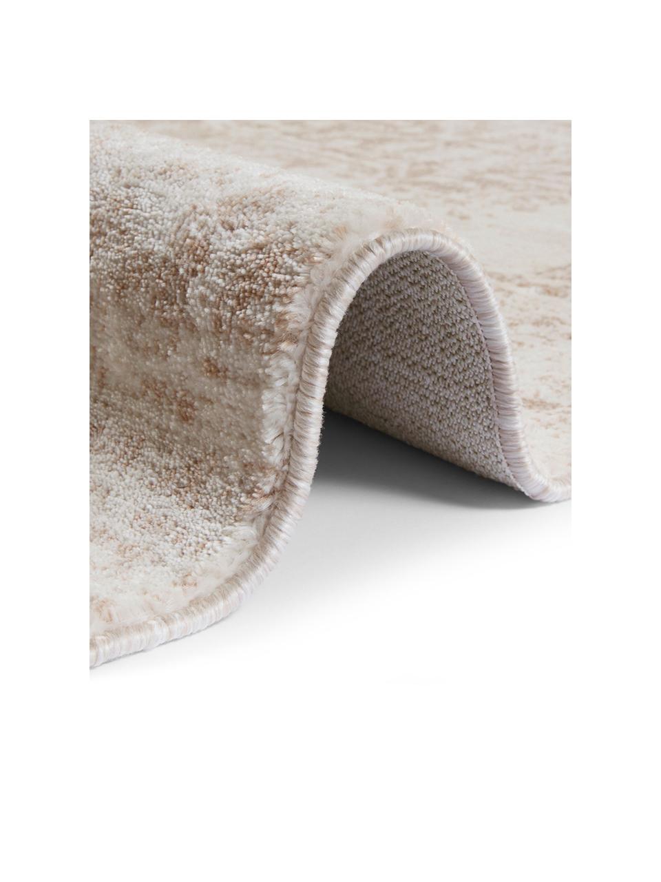 Tapis vintage Garonne, Brun cuivré, beige