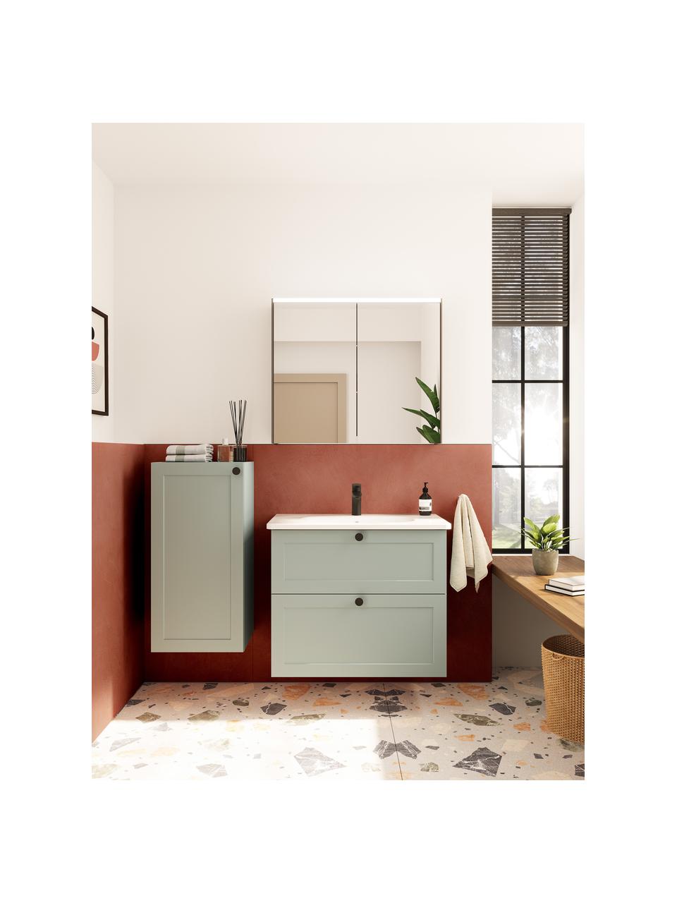 Mueble bajo lavabo Rafaella, 42 cm, Verde salvia, An 42 x Al 85 cm