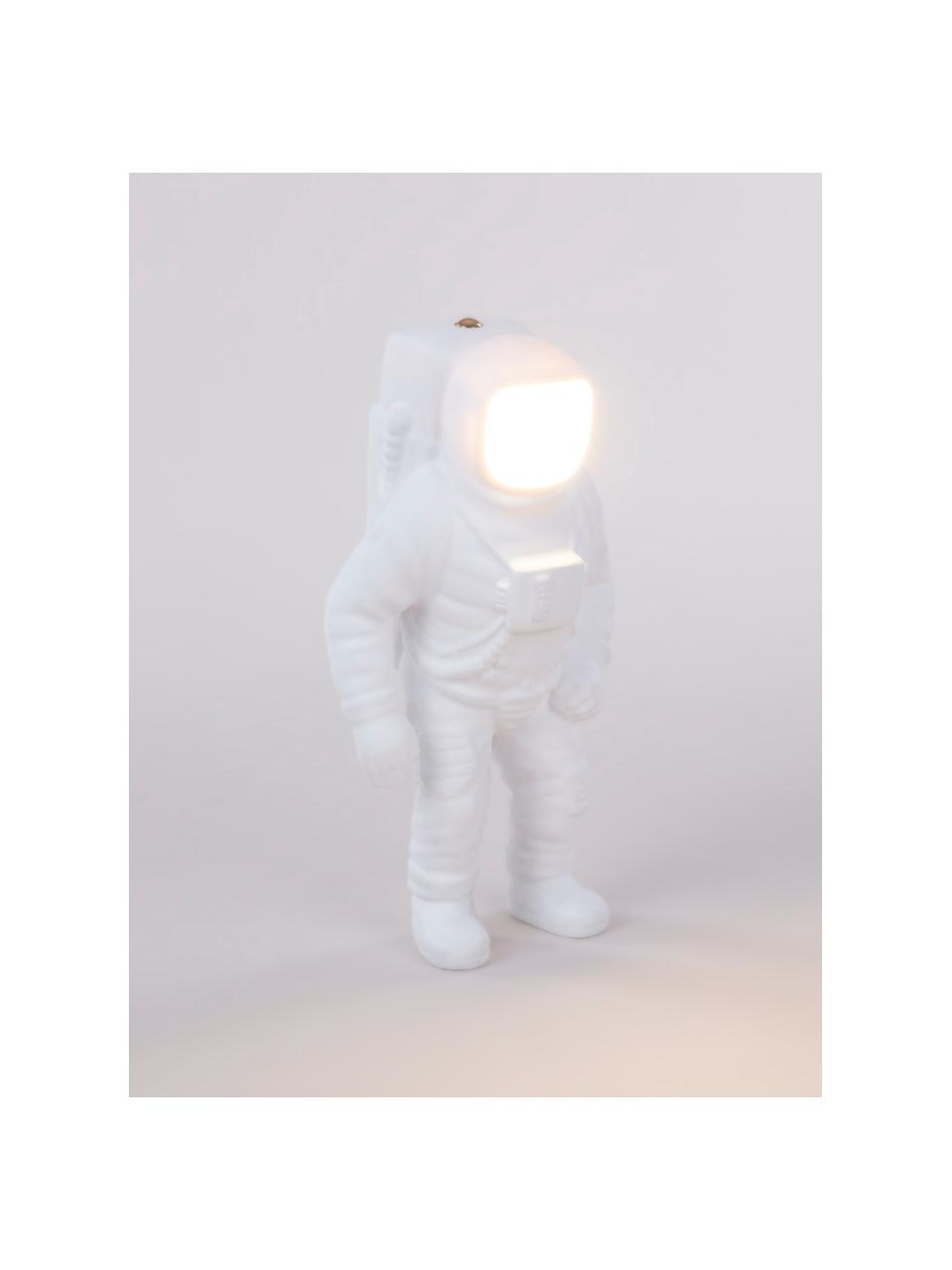 Kleine mobile LED-Tischlampe Starman Cosmic, dimmbar, Kunststoff, Weiß, B 18 x H 34 cm