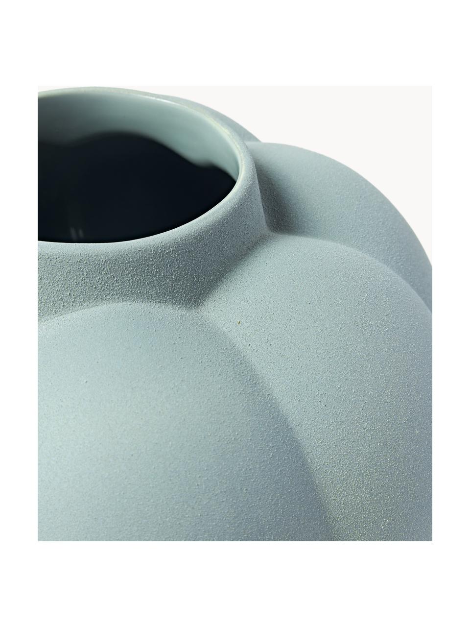 Vase en céramique Uva, haut. 35 cm, Céramique, Gris-bleu, Ø 32 x haut. 35 cm