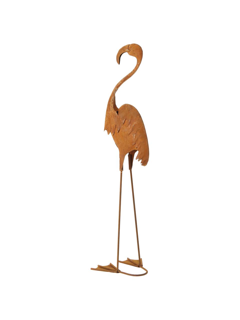 Decoratief object Flamingo, Metaalkleurig, Roodbruin, B 18 cm x H 64 cm