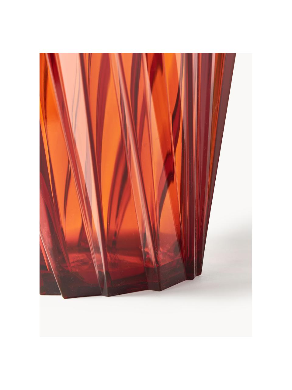 Grand vase Shanghai, haut. 44 cm, Verre acrylique, Orange, transparent, Ø 35 x haut. 44 cm