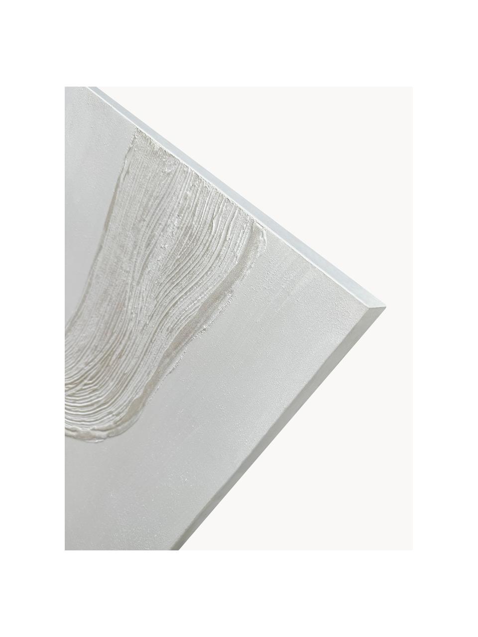 Lienzo pintado a mano White River, Blanco, An 140 x Al 70 cm