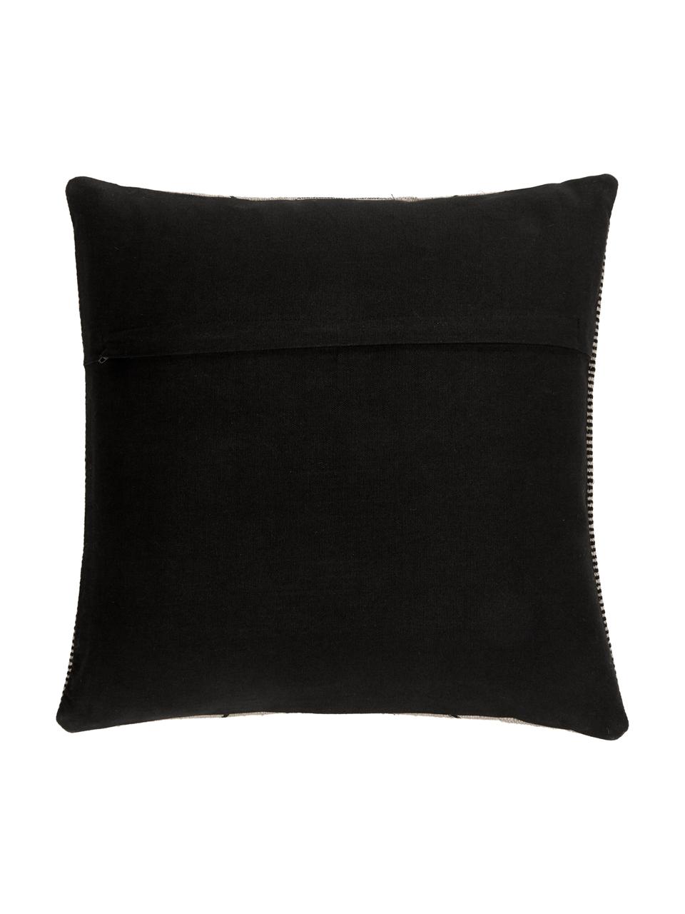 Poszewka na poduszkę z juty Lubna, Beżowy, czarny, S 40 x D 40 cm