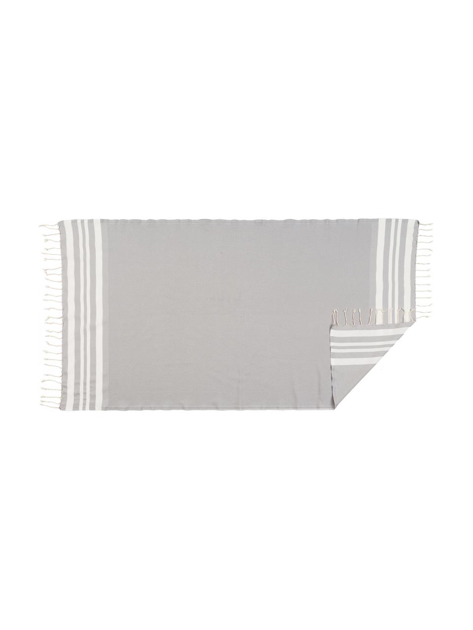 Súprava ľahkých uterákov Hamptons, 3 diely, Perlovo sivá, biela