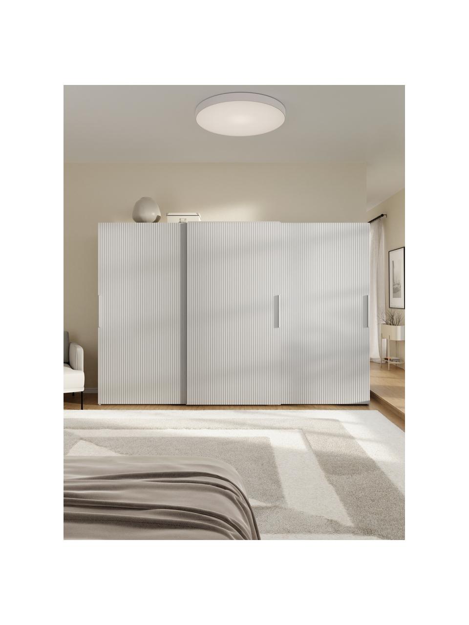 Armario modular Simone, 3 puertas correderas (300 cm), diferentes variantes, Estructura: aglomerado con certificad, Madera, gris, Interior Basic (An 300 x Al 200 cm)